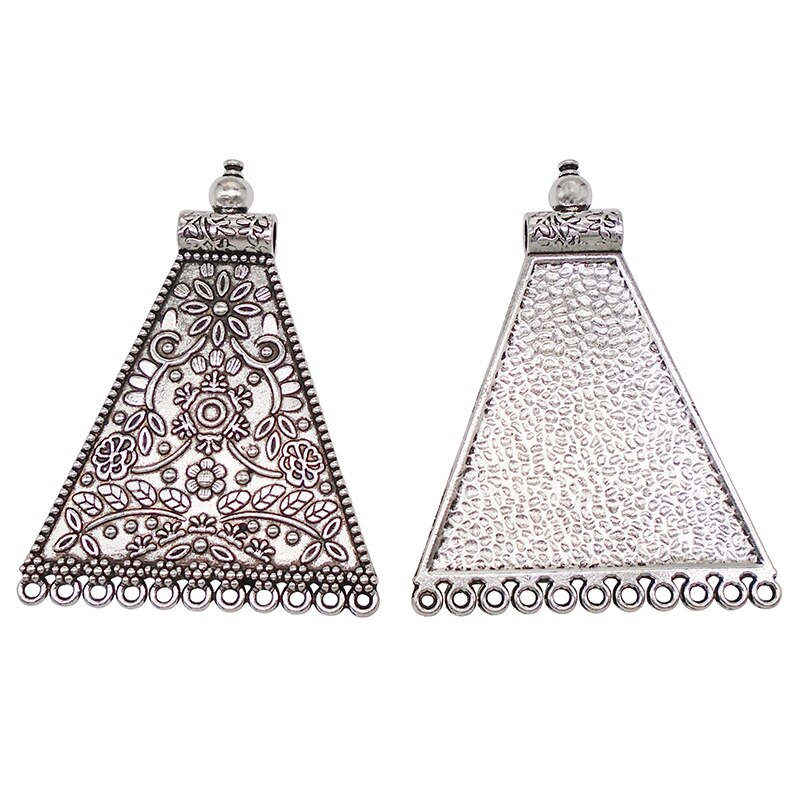 ZXZ 2pcs Large Tribal Ethnic Bohemian Boho Connector Pendants for Necklace Jewelry Making Findings Components