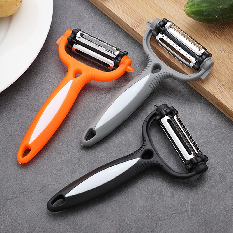 Multifunctional Rotary Vegetable Fruit Peeler Potato Peeler Carrot Slicer 3 Blade Vegetable Julienne Peeler Grater Kitchen Tools