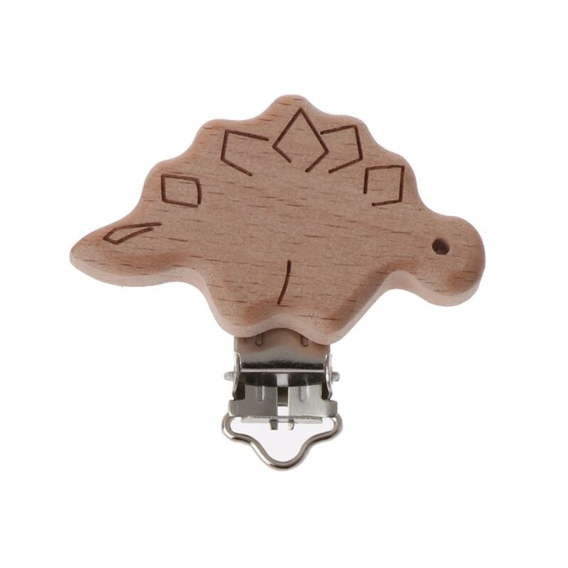 8 di stile Bello Ciuccio in Legno Catena di Legno di Faggio Naturale Del bambino Ciuccio Pinze FAI DA TE manichino Pinze Accessorio: 3