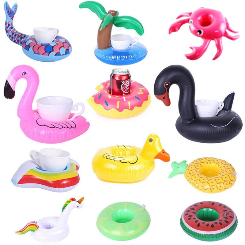 Decoración de de Flamenco de unicornio, copa de bebida inflable flotante, decoración de hawaiana, decoraciones para de cumpleaños para niños