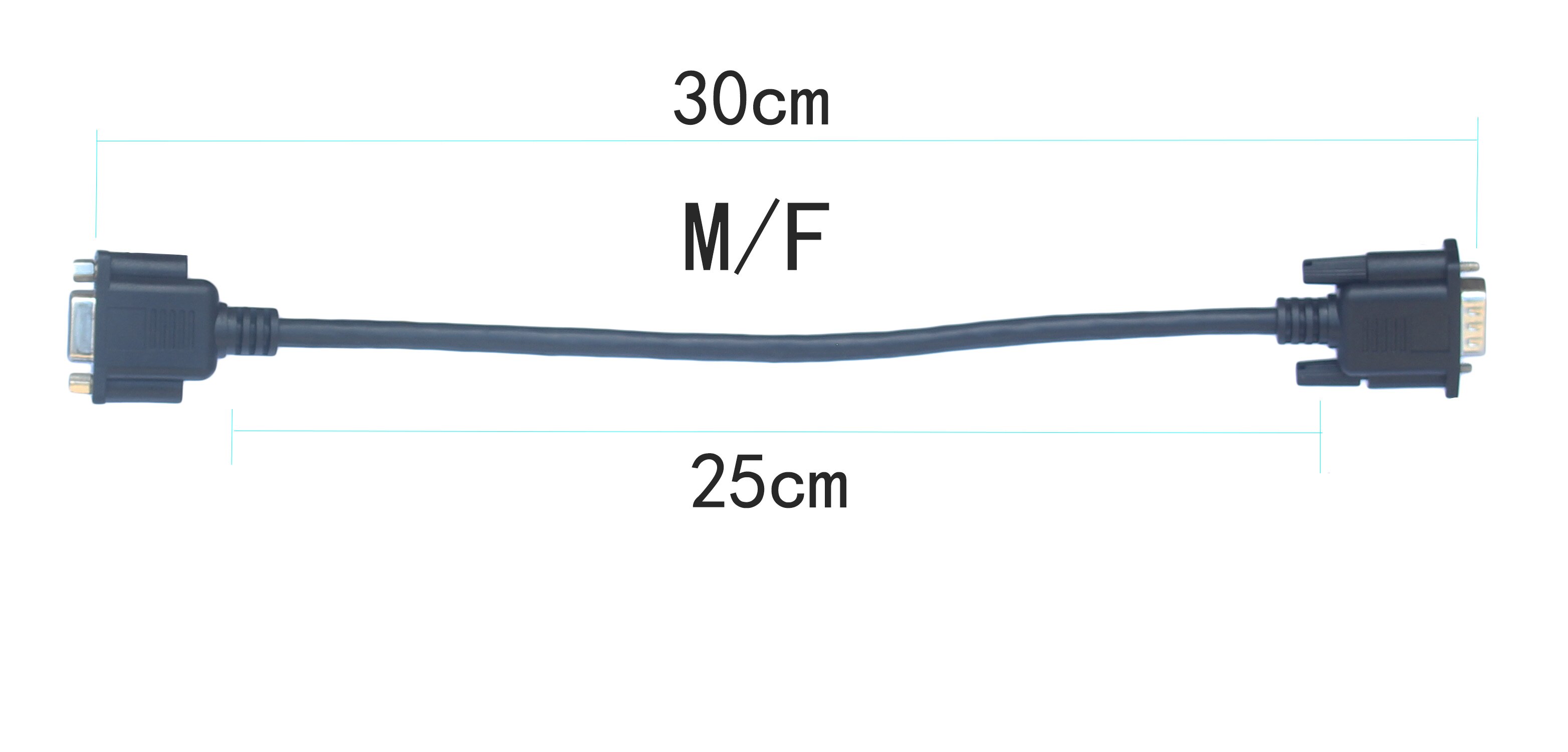 30cm Inside 15Pin Full HD VGA D-Sub RGB Projector Short Video Cable Cord Male to Female for Monitor