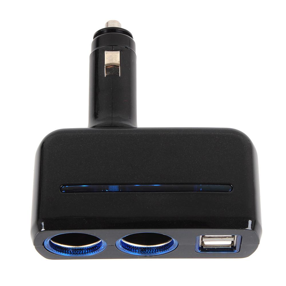 1 ST 12-24 V Autolader Een Punt Twee Pairs USB Autolader 3.1A 2 Adapter met Dual USB Interfacen Charger