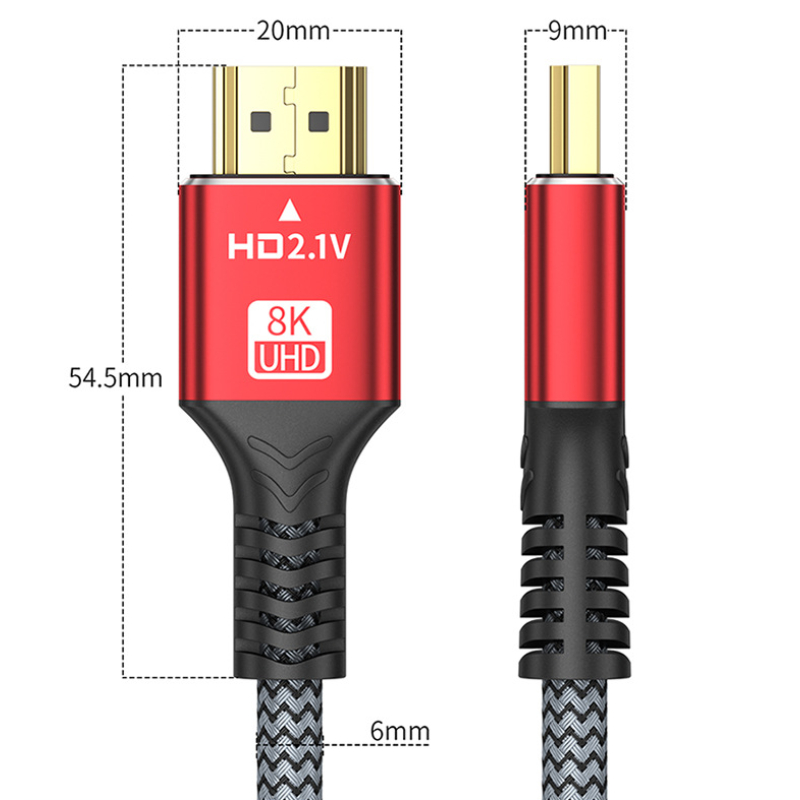 8K HDMI-Compatible 2.1 Cable High Speed 48Gbps Dynamic HDR 8K/60Hz 4K/120Hz UHD Ultra High Definition Video Cable for HDTV