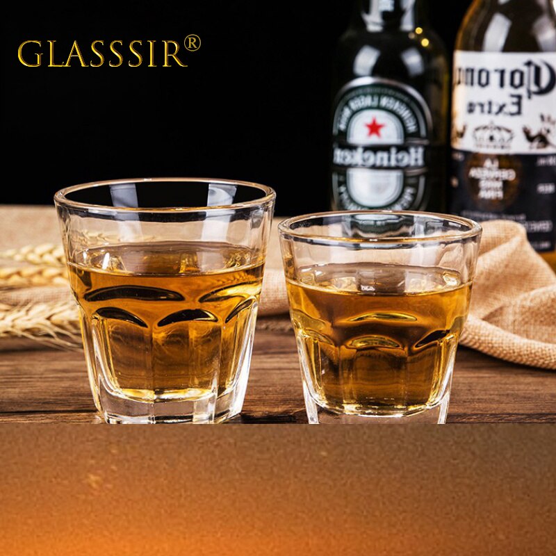 100ML/160ML 5-Pack Heavy Base Shot Glass Set Whiskey Shot Glass vodka tequila cordial espresso liqueur Small Wine Cup