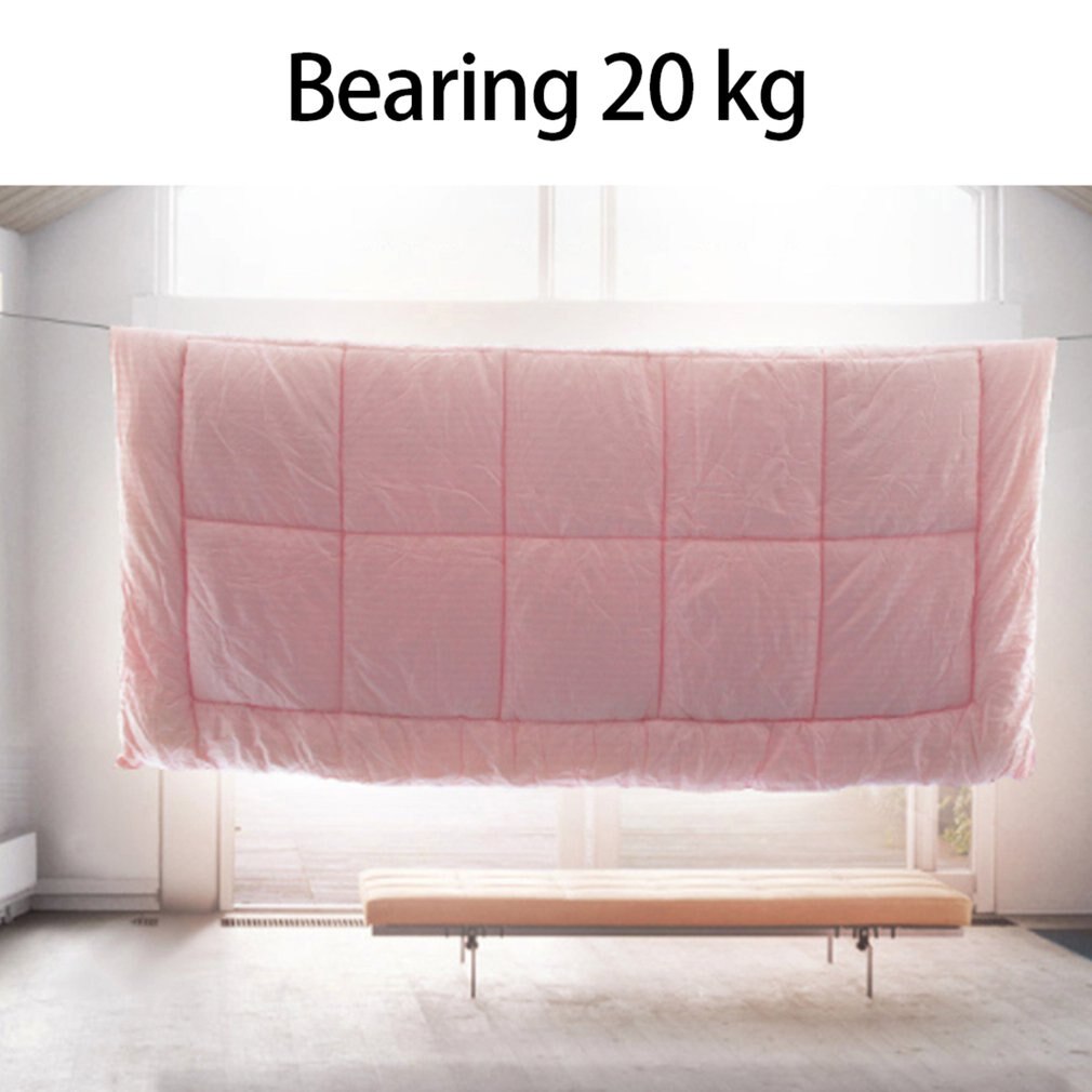 Retractable Laundry Hanger Indoor Clothes Hanger Rope Wall Mounted Hanger Drying Towel Rack Clothesline Bathroom Clothes Dryer