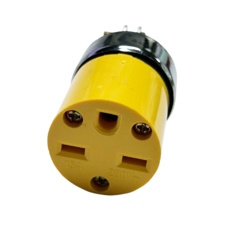 Gul svart amerikansk 15a nema 5-15p 6-15p amerikansk industri ledningskontakt avtagbar montering inbyggd nätsladd kontakt 125v: Grå