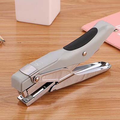 Manual Plier Stapler No.12 Staples Set Grapadora Papelaria Stationery Material Escolar Office Accessories School Supplies: Light Grey