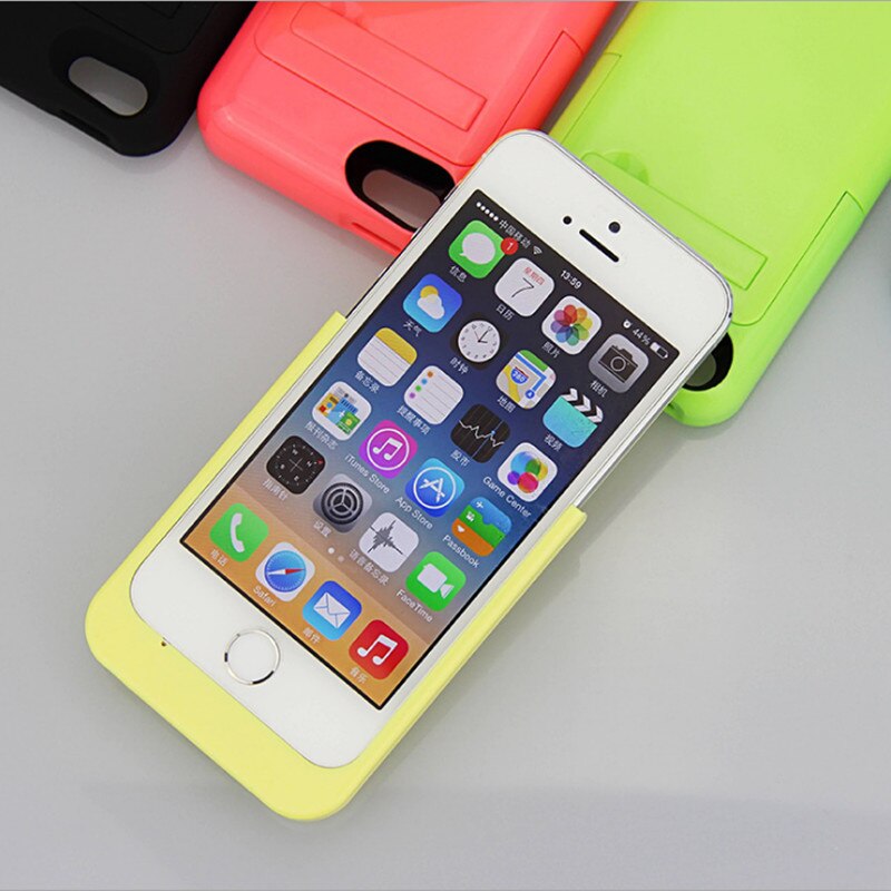 Voor iphone 5 5 s 2200 mAh Oplaadbare Externe Batterij Opladen Case batterij Voor Apple Iphone 5/Iphone 5 S: Goud