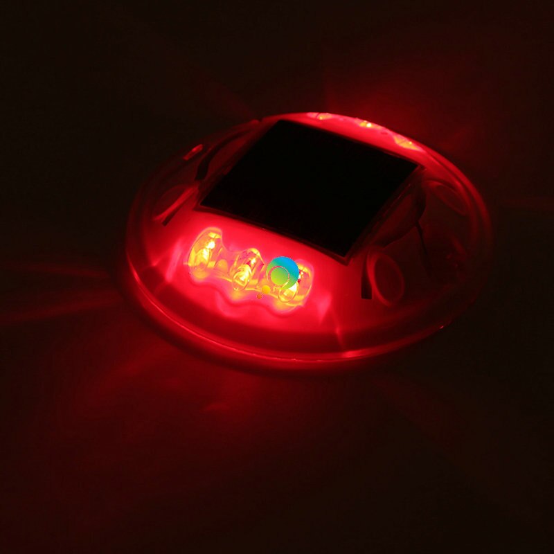 High Brightness Blue LED Flashing White Shell Solar Powered Plastic Road Stud