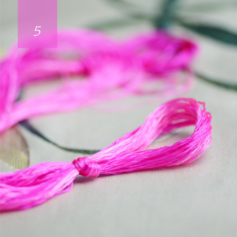 gradient 100% silk embroidery Suzhou embroidery thread silk hand embroidery 14 colors 20meters/ pcs: 5