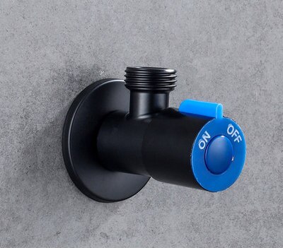 Flling valves Bathroom Angle Valve Solid Brass /Cold Bath Hardware Accessories Black Baking G1/2 Toilet Water Stop Valve: Style 3