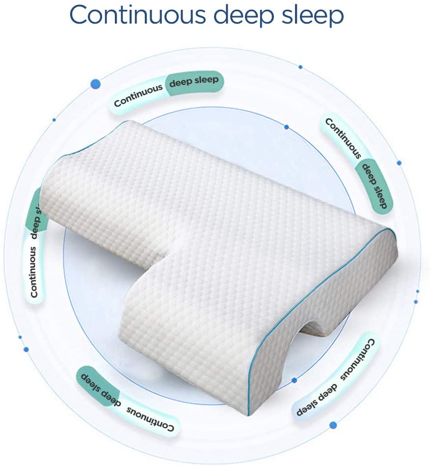 Almohada de brazo Anti-presión, almohada de memoria de rebote lento, almohada de presión para amantes de la parálisis de la mano, almohada Cervical de protección Duet