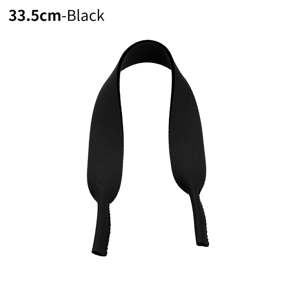 1PC Adjustable Silicone Eyeglasses Straps Sunglasses String Ropes Glasses Chain Sports Band Holder Elastic Anti Slip Cords: B-Black