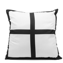 En blanco poliéster melocotón almohadilla de piel caso 4 rejillas de la prensa del calor de sublimación funda de cojín estampada 40*40cm 10 unids/lote