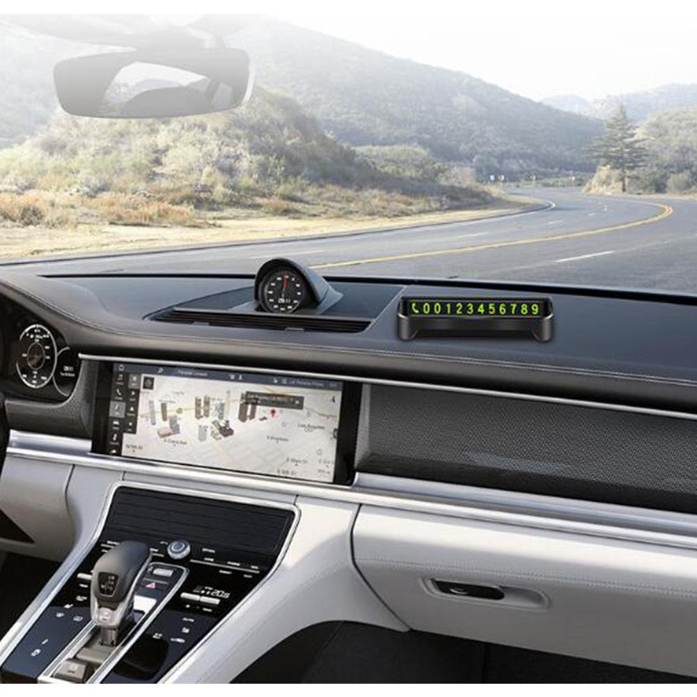 Car Temporary Parking Card Universal Auto Dashboard Luminous Phone Number Sign Automobile Interior Phone Number Sign