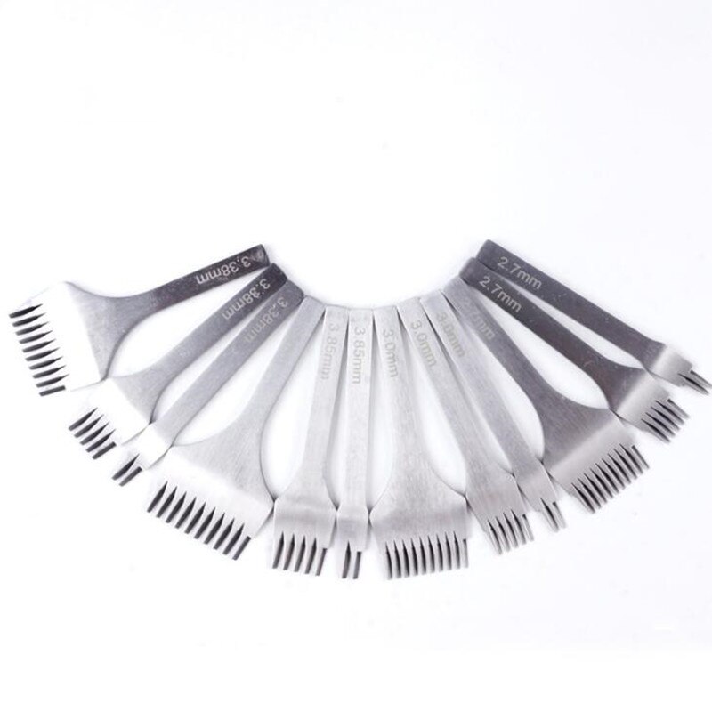 2.7/3.0/3.38/3.85 mm French Style Leather Craft Hole Punches Stitching Punch Tool Set Leather Craft Europe Oblique Flat Cut