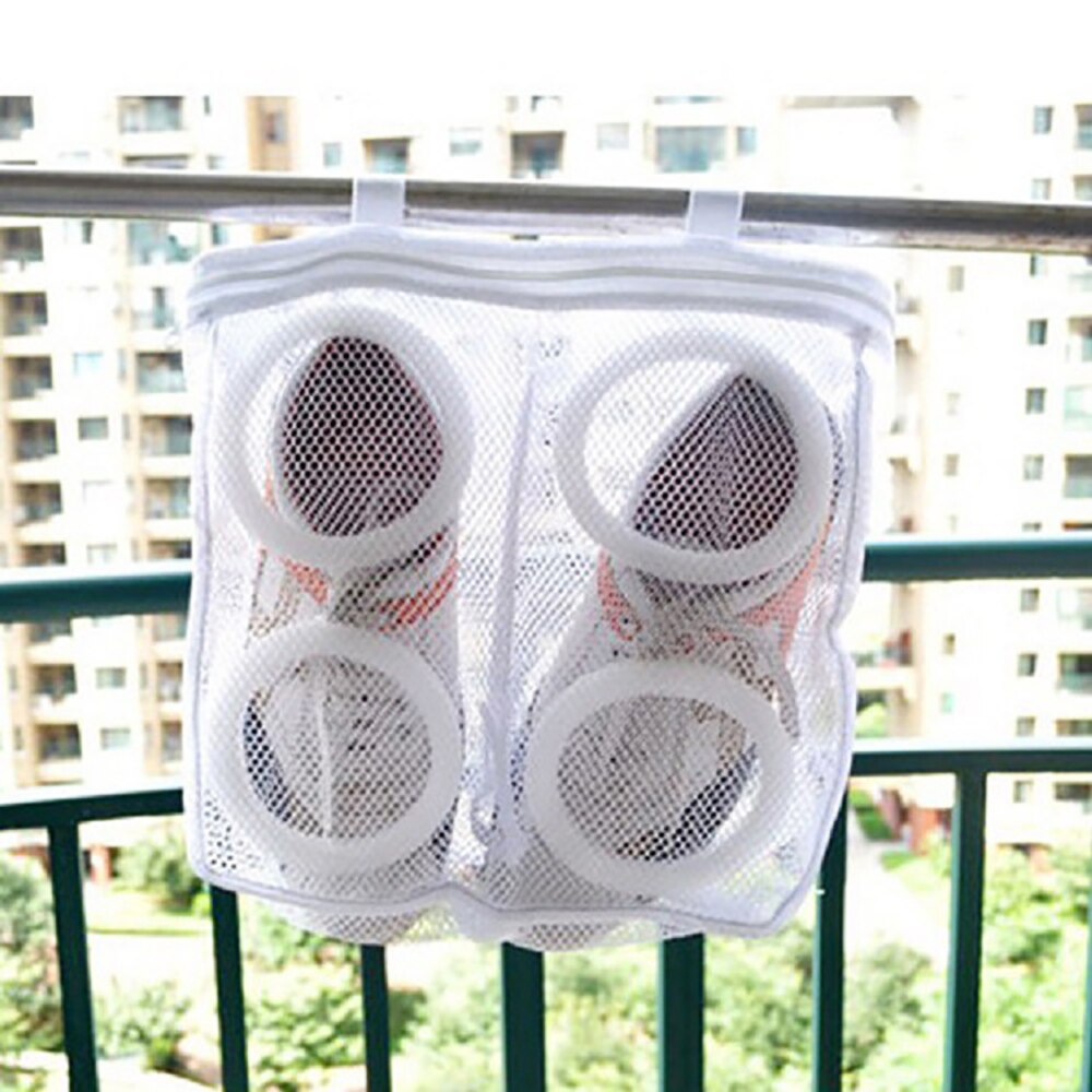 Durable Washing Shoes Net Washing Machine Cleaning Laundry Bag Case Shoe Hanging Bag Storage Organizer Home Cleaning Supplies