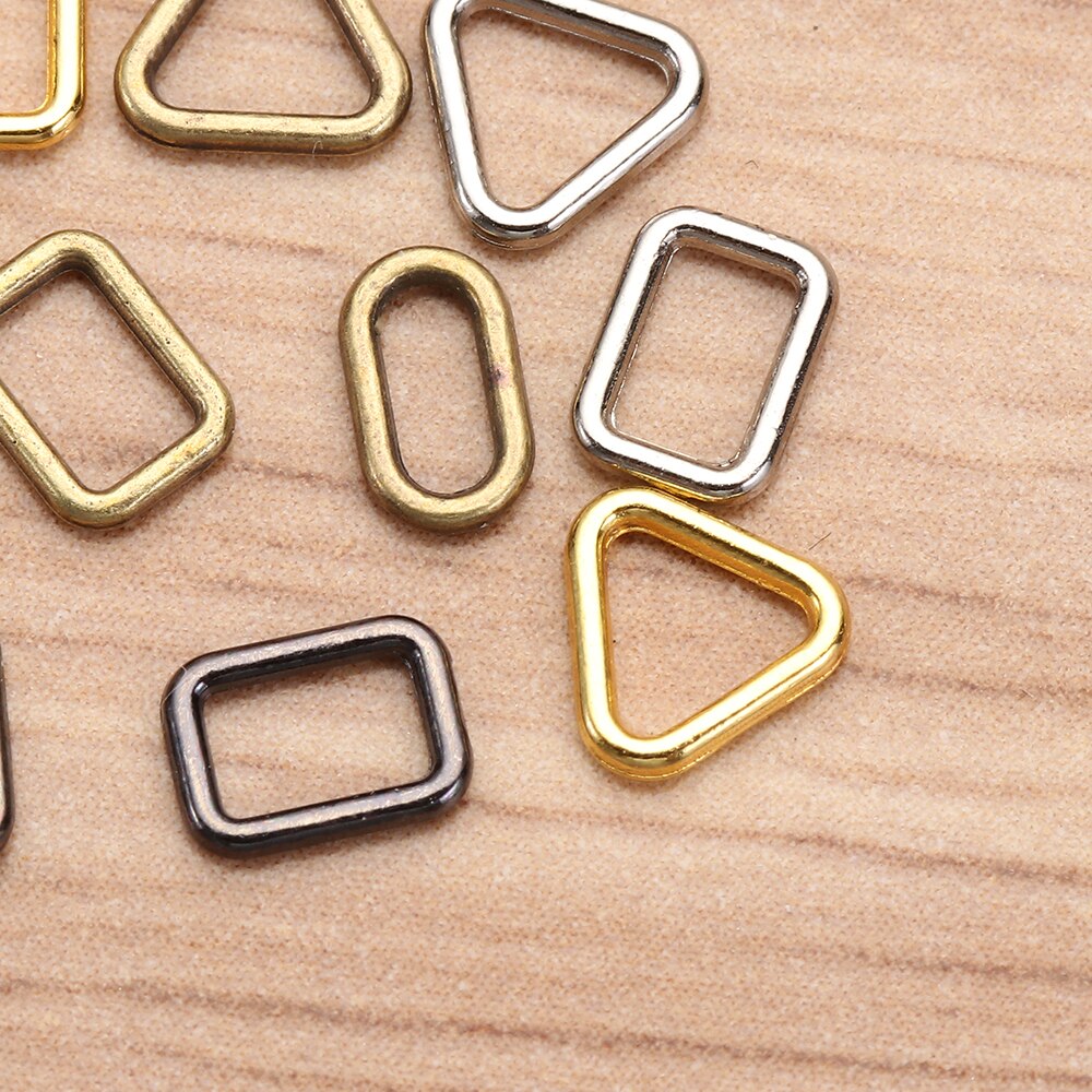 20Pcs 4Mm Mini Ovale/Vierkante/Driehoek Pop Zak Gesp Diy Pop Ultra-Kleine Bagage Kleding schoenen Hardware Onderdelen Accessoires