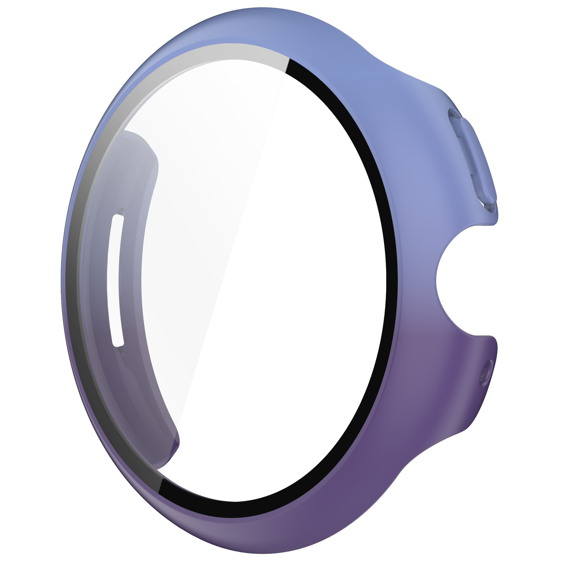 Étui + verre pour Google Pixel Watch 3, 45mm 41mm, housse de protection anti-rayures pour pare-chocs tout autour + accessoires de protection d'écran: XS / Azur