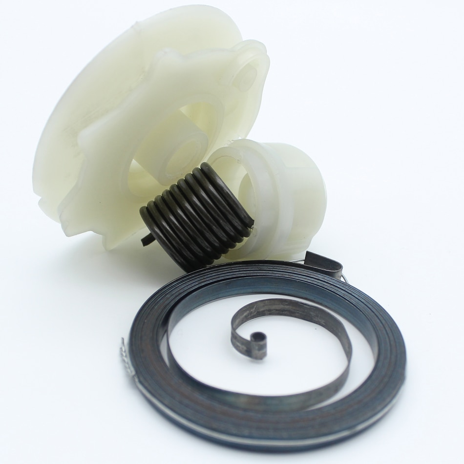 Recoil Rewind Pull Starter Spring Pulley Hub Kit For HUSQVARNA 142 137 E 142E 137E Petrol Chainsaws Replace Parts