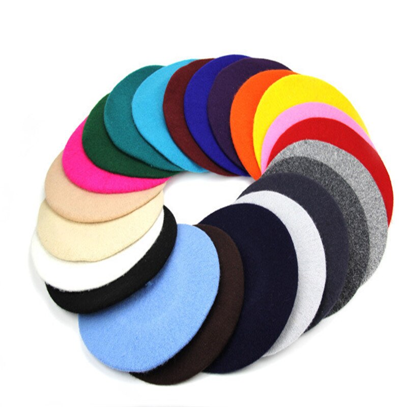 Béret de couleur unie en laine fine pour femme et fille, bonnet, chapeau d&#39;artiste français, nouvelle , CL0053