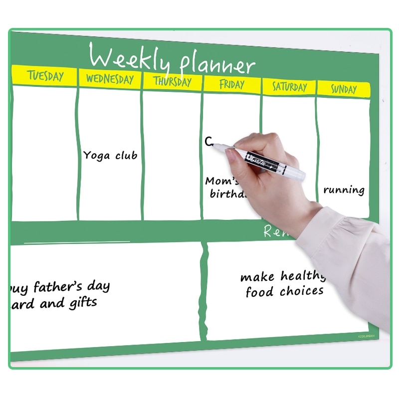 Löschbaren Organizer Bord Magnetischen Zeichnung Schriftlich Bulletin Weiß Boards Nachricht Aufgaben Diagramm mit Freies Marker für Kühlschrank Magneten
