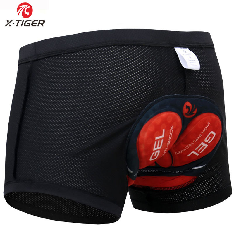 X-Tiger Short de cyclisme en maille respirante antichoc sous-vêtements 5D Pro épaissie Gel Pad Short de cyclisme: XXL