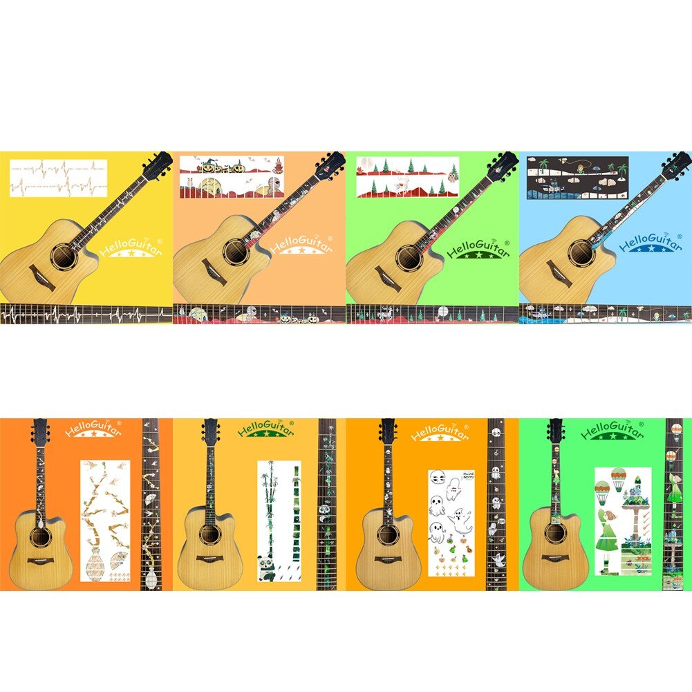 Guitar Fretboard Notes Map Labels Sticker Fingerboard Decals Inlay Sticker DIY Cool Style For 6 String Acoustic Electric Guitar