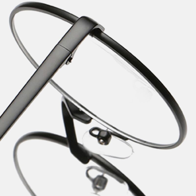 Gafas clásicas redondas, montura Simple, cristales planos, luz clásica, miopía, Gafas de Metal para mujer, montura de gafas de estilo intelectual literario