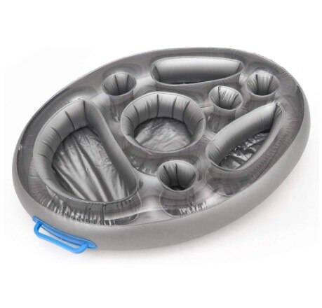 Sommerparty-eimer, becherhalter, aufblasbare pool-schwimmhilfe, bierkühler, tisch-bartablett, strand-schwimmring, flaschenhalter  -40: Blau
