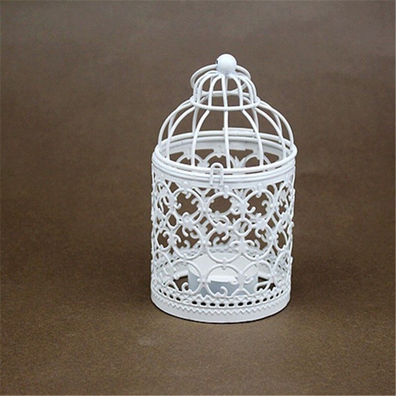 Lantern Hollow Hanging Bird Cage Candle Holder Candlestick Lantern Classic Wedding Decor: A