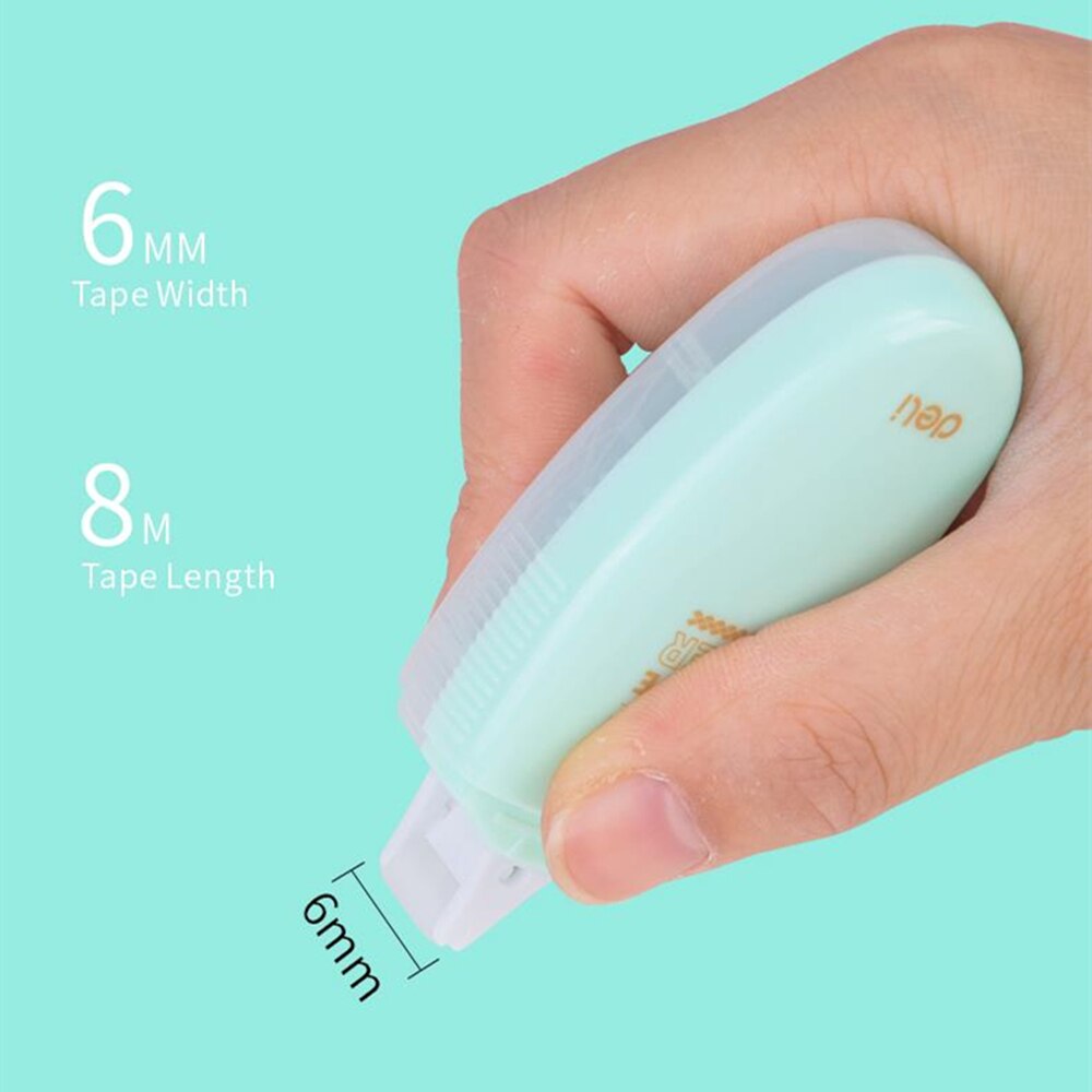 DELI Adhesive Roller Tape Glue 6mm*8m Student Double Sided Tape Strong StickySchool Office Stationery