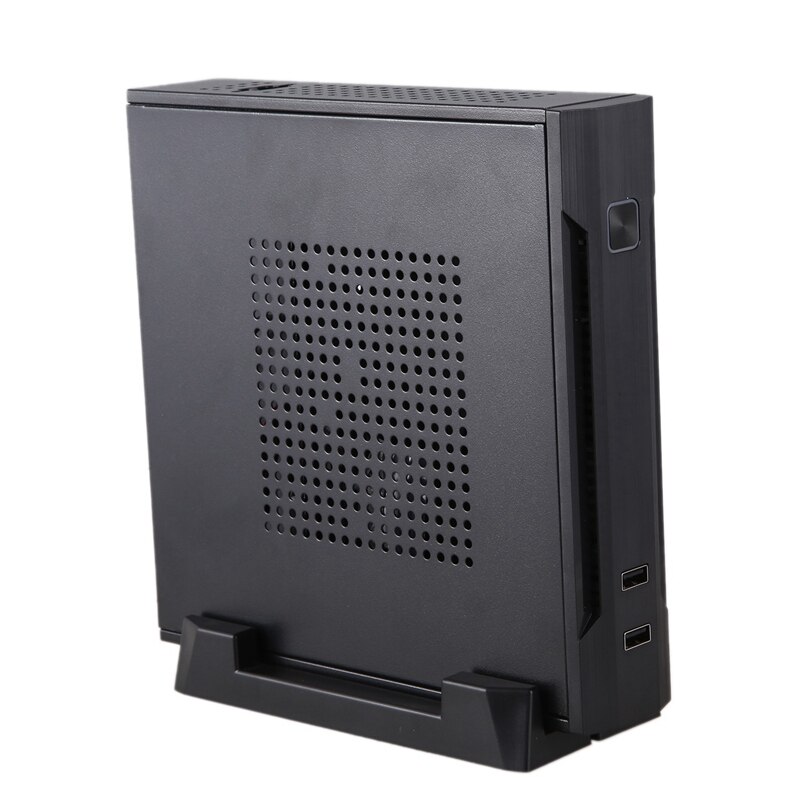 Mini-Itx Slanke Kleine Form Factor Computer Case Htpc Computer Case Met 2 X USB2.0 12V 8A Power adapter Us Plug