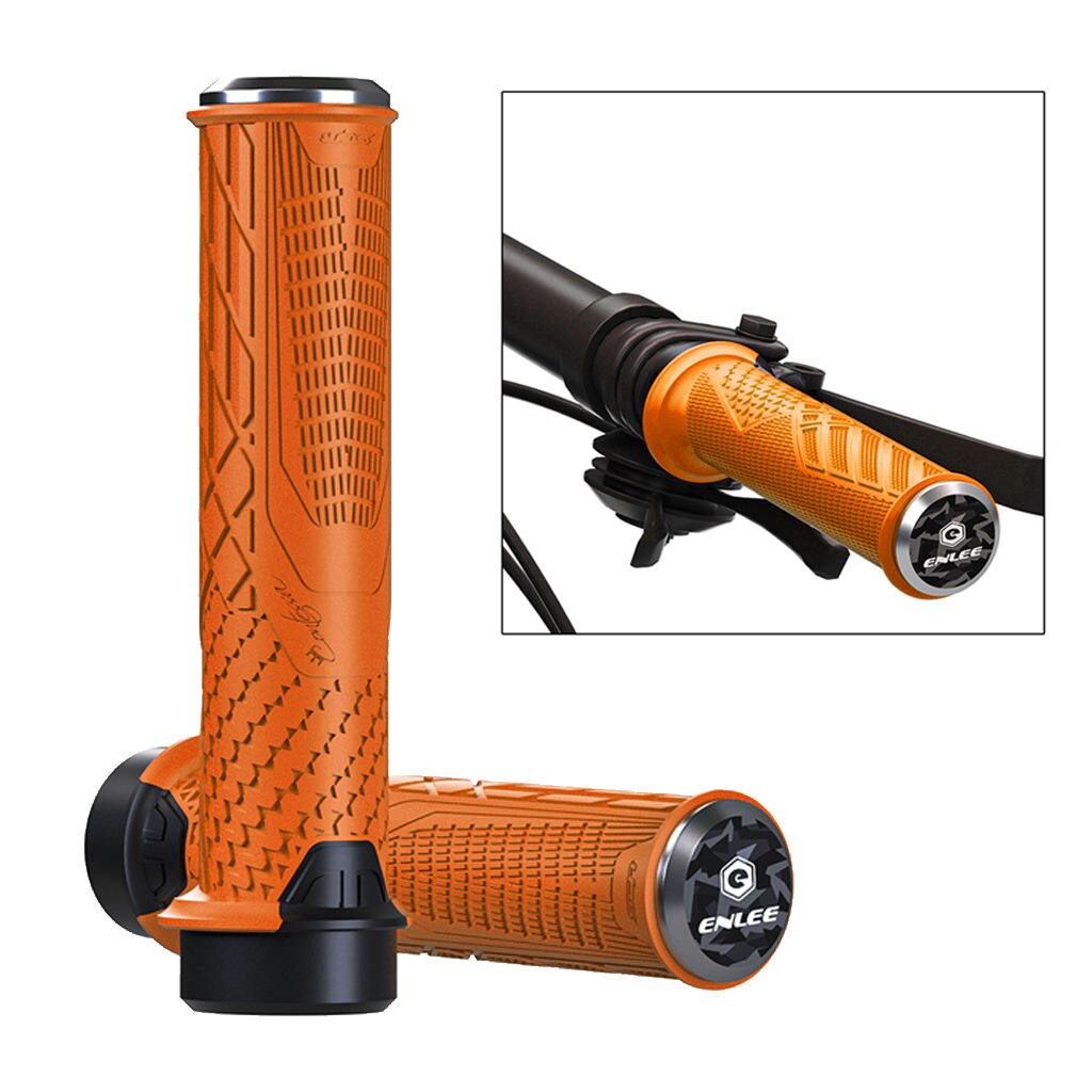 Poignées de guidon de vélo en caoutchouc, 1 paire, poignées de vélo Anti-souple, verrouillage, guidon de cyclisme ultraléger