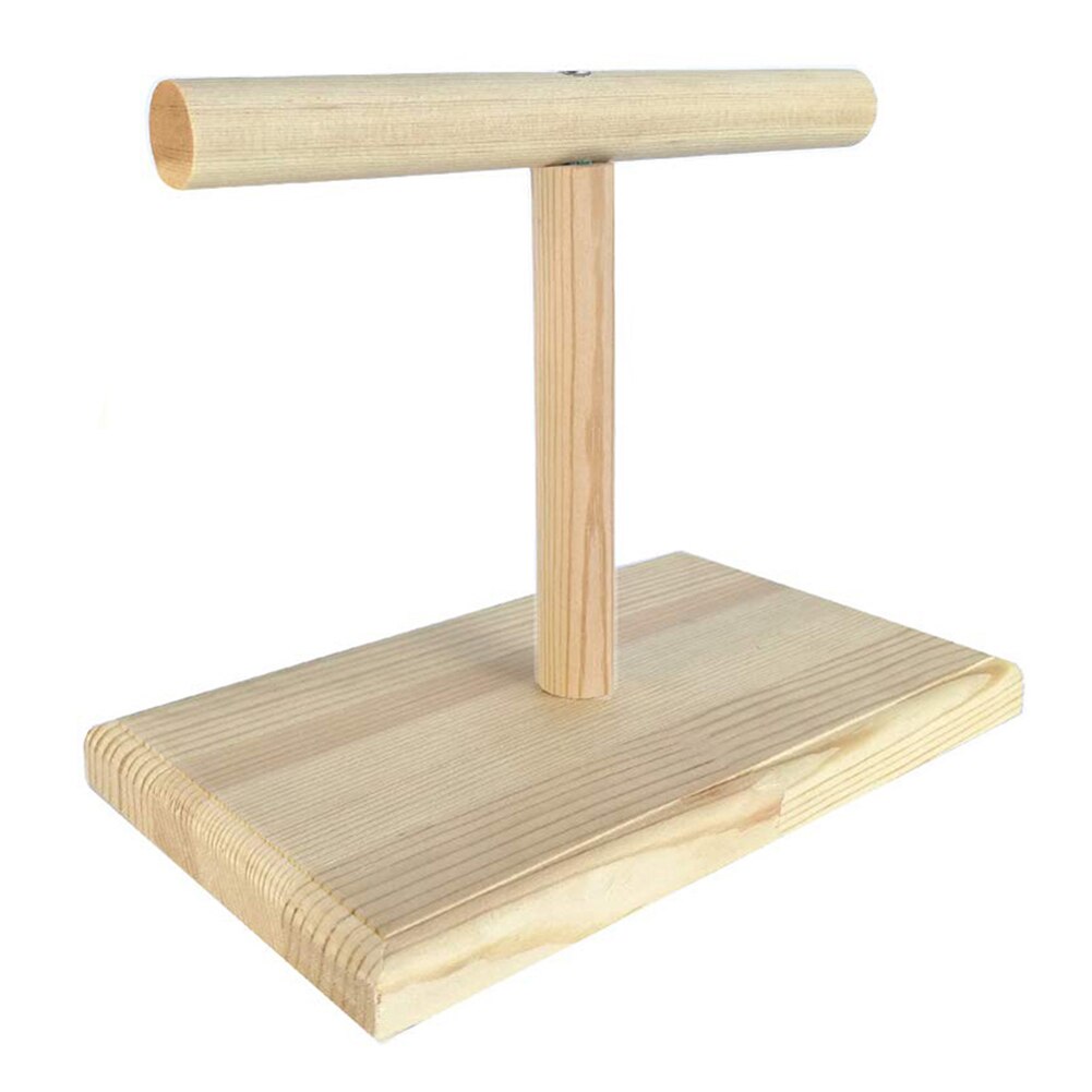 40 # portátil pájaro de madera loro entrenamiento Spin soporte de percha patio plataforma juguete de entrenamiento soporte para pájaros: Default Title