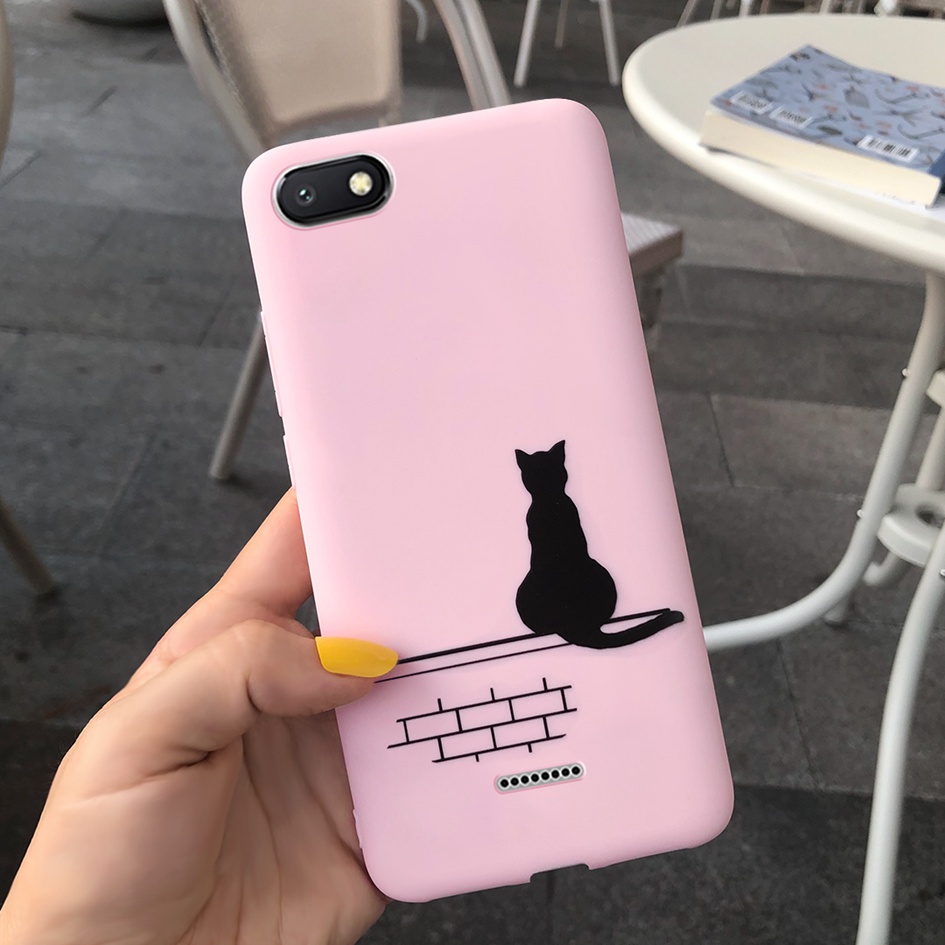 Voor Xiaomi Redmi 6A Case Cover Zachte Siliconen Kat Cactus Liefde Hart Brief Telefoon Cover Case Voor Xiomi Redmi 6A 6 EEN A6 Telefoon Funda: Goud