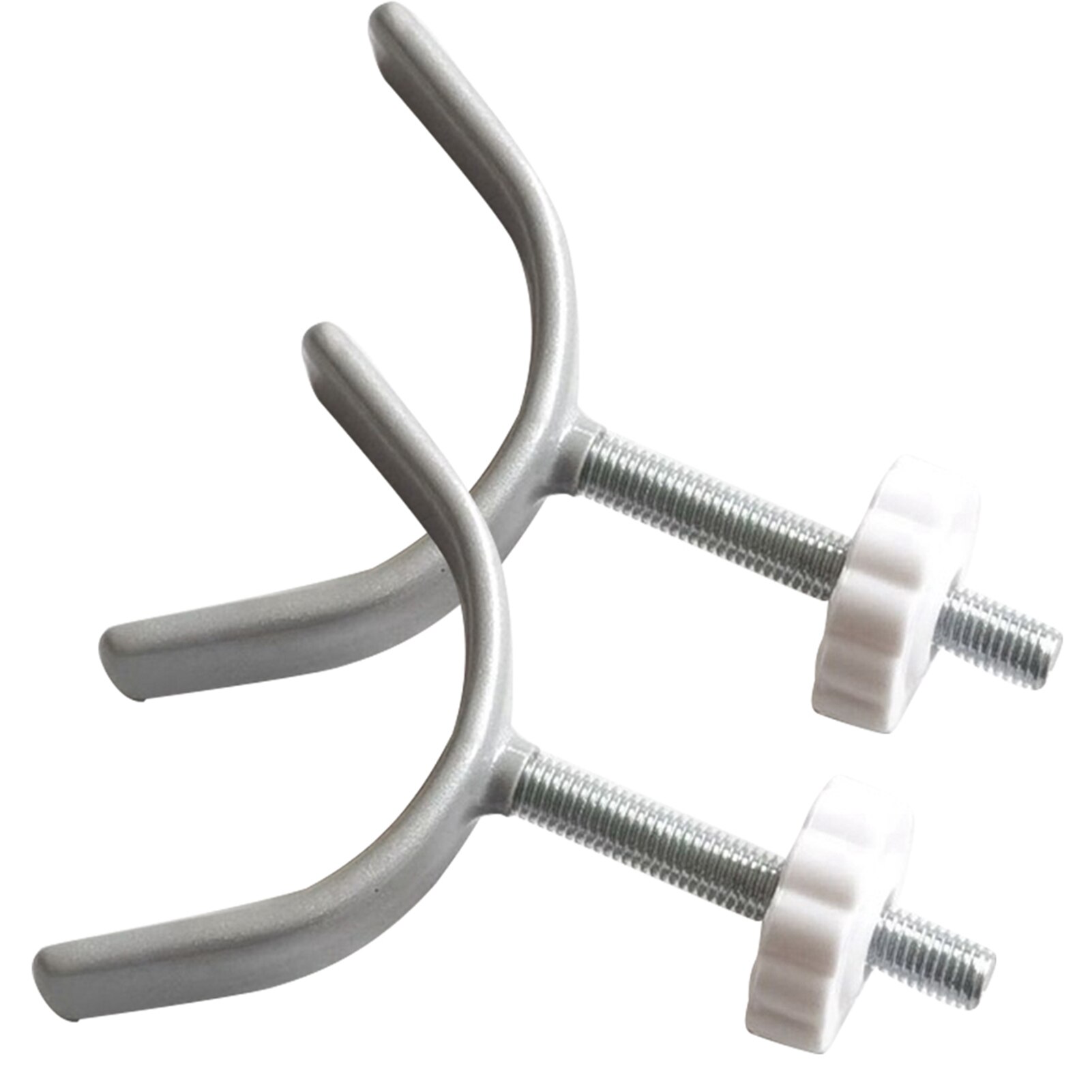 2 pièces M10 clôture escalier rampe fileté en acier noyau Y broche tige porte vis boulon avec écrou ménage bébé animal de compagnie accessoire de sécurité: WHITE / S