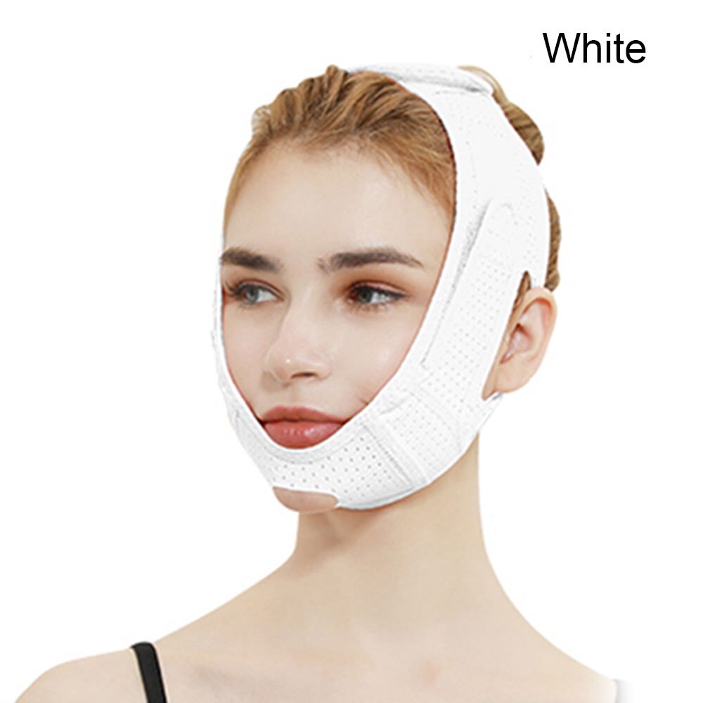 Åndbar opstrammende øjeblikkelig ansigtsløftmaske ansigtsløftningsværktøj hvid tynd og let 360 ° elasticitet ansigtsløftningsbandage: Type 1 hvid