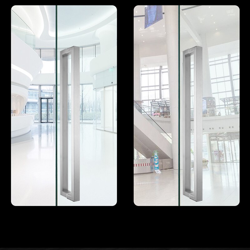 Door handle Square tube handle glass door wooden door stainless steel 304 material door hardware glass door hardware