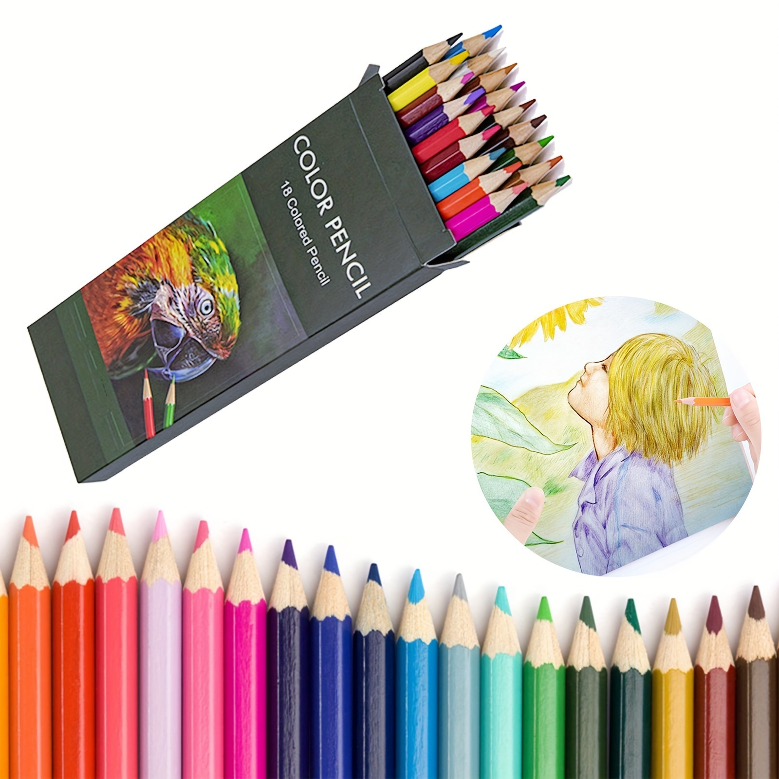 Juego de lápices de colores, pasteles al óleo de núcleo suave para libros para colorear/escetos de dibujo , presenta suministros de regreso a la escuela