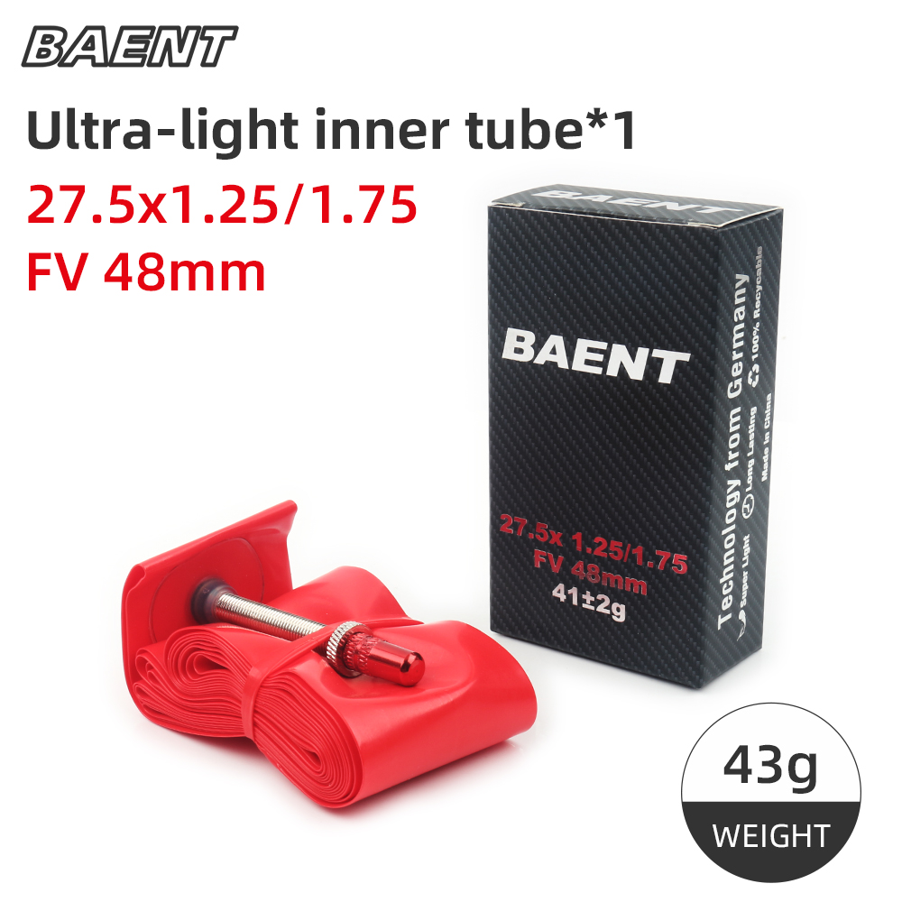 Baent TPU chambre à air de vélo ultralégère 29 pouces pneu de VTT 27.5 26 pouces 48mm valve française 1.26-1.75 1.9-2.7 pièces de vélo: BLEU CIEL