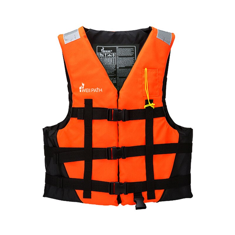 Free Logo Print Adult Unisex Fishing Drifting Life Jacket Swimwear Water Sports Surfing Life Vest Security Boating with Whistle: Color1 / L(60-75kg)