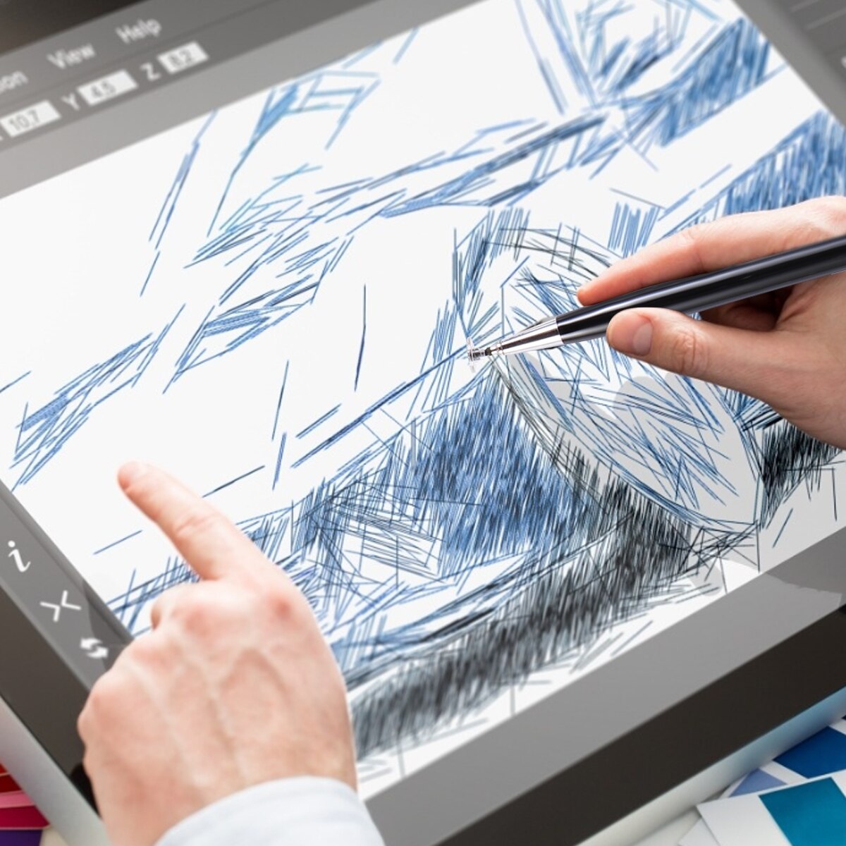 2 uds bolígrafo Stylus Universal lápiz lápices para pantalla táctil capacitiva de pintura de la pluma