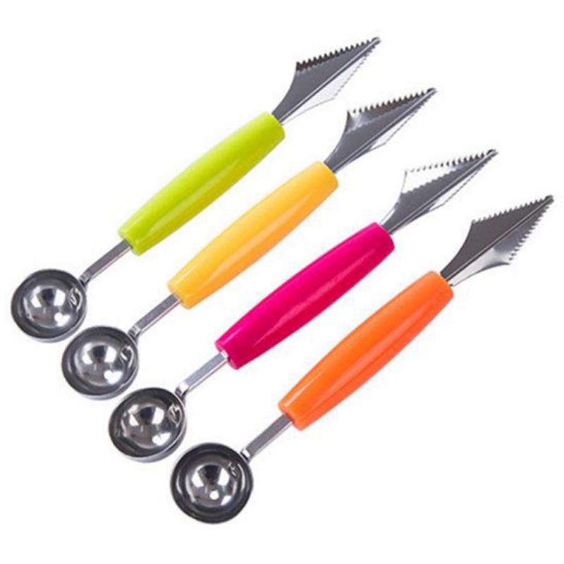 1PC Fruit Carving Knife Watermelon Baller Ice Cream Dig Ball Scoop Spoon Baller Diy Assorted Cold Dishes Tool Kitchen Accessorie