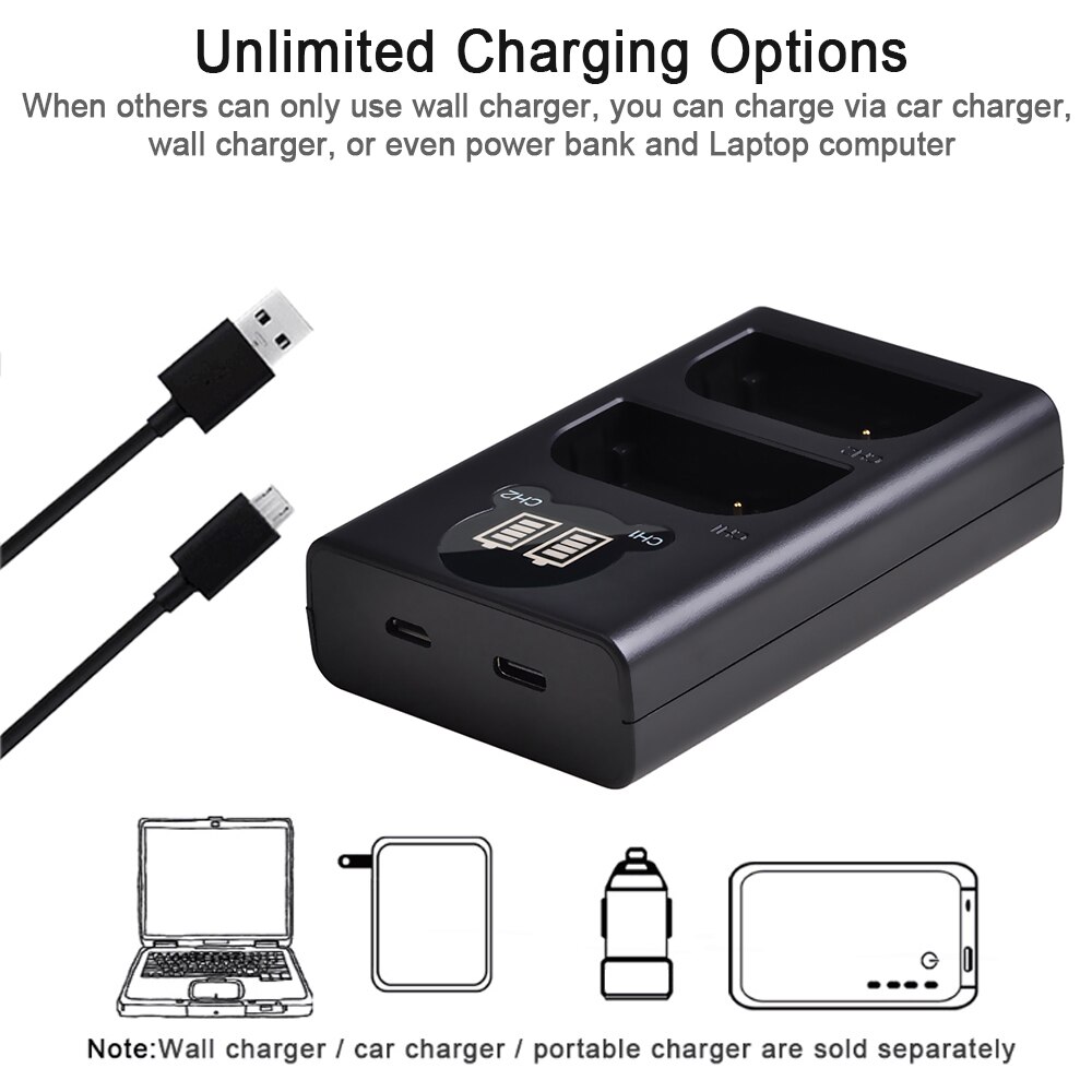 2Pcs D-Li90 DLi90 D Li90 Battery & Dual USB Charger for Pentax K-7 K-7D K-5 K-5D K-5 II K-5IIs K-3 K-3 II K-01 K-1 645 645D 645Z