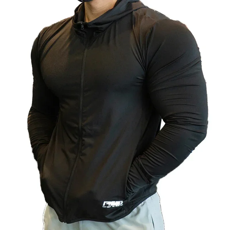Men's Compression T-shirt Muscle zipper Shirts Light Weight Slim Fit Long Sleeve Workout Gym T-Shirts Soft Tees Bodybuilding