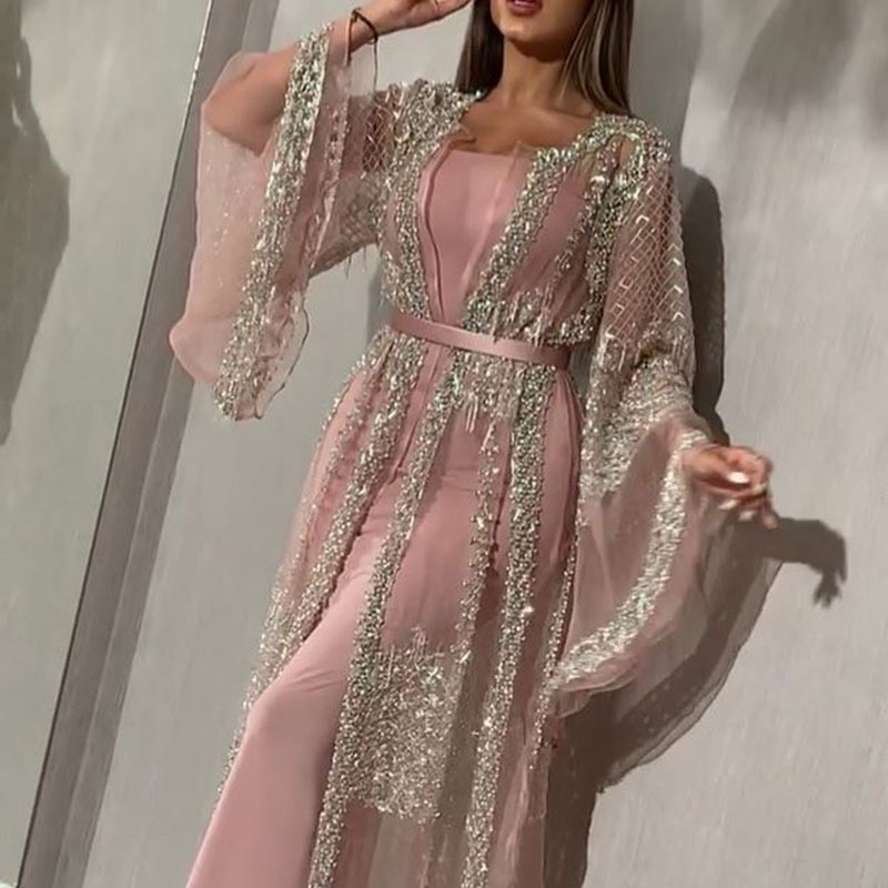 Ramadan Eid Mubarak Dubai Kaftan Abaya Kalkoen Hijab Moslim Avondjurk Set Islamitische Kleding Afrikaanse Jurken Voor Vrouwen Caftan