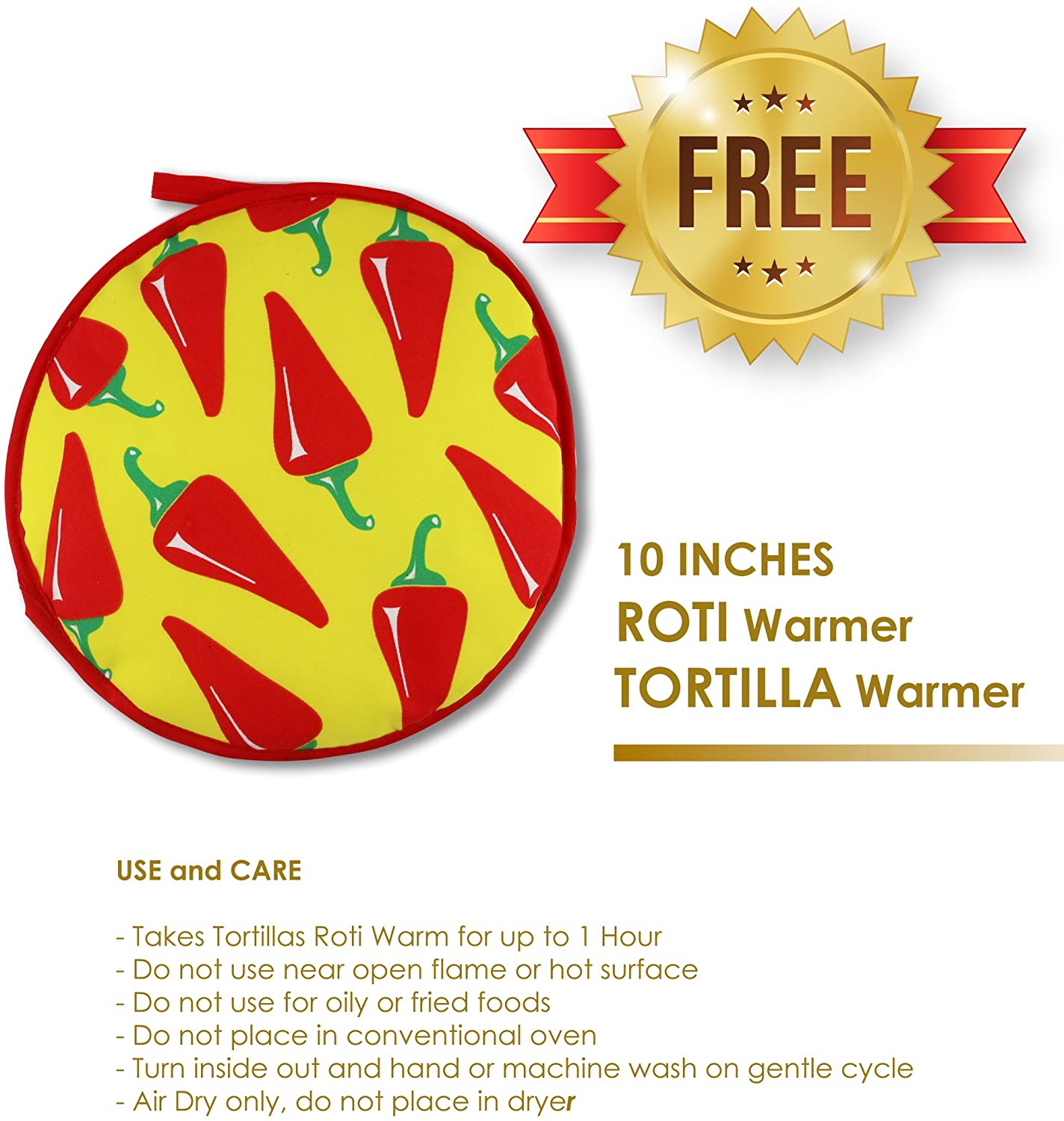 10inch Roti Maker with Free Roti Warmer Automatic Non-Stick Electric Machine to Make Chapati, Tortilla, UK Plug, Europe Adapter