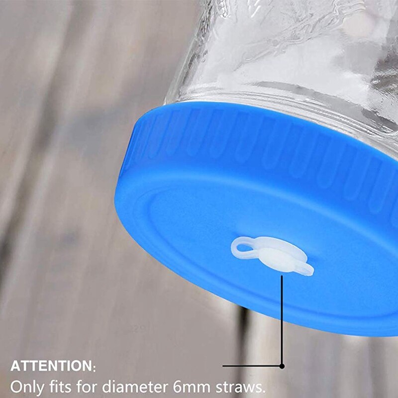 8Pcs Wide Mouth Mason Jar Lids with Straw Hole for Ball & Kerr Mason Jar, Great for Drinking & Food Storage