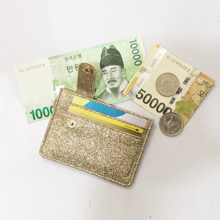 Funda universal para tarjetas de mujer y hombre, fina, con hebilla, para tarjetas, chica, rosa brillante